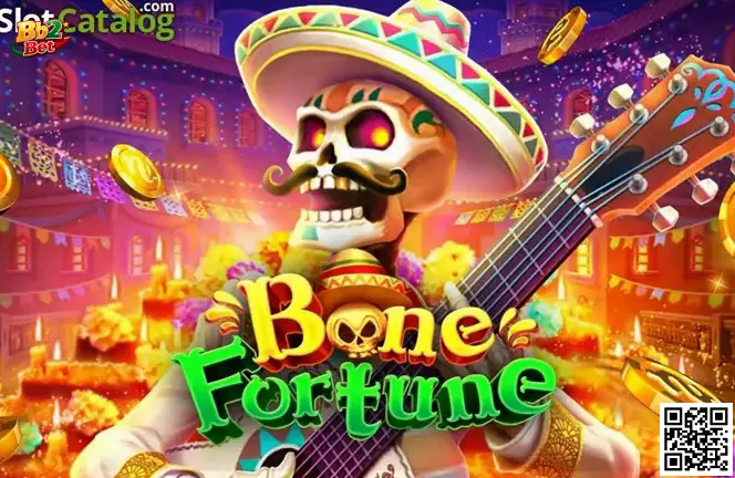 Pantalla de juego Bone Fortune en modo demo con símbolos mexicanos